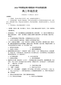2024—2025学年度四川省宜宾市普通高中高二第一学期期末考试历史试题