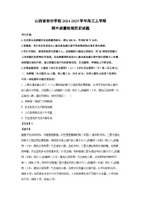 2024~2025学年山西省部分学校高三上学期期中质量检测历史试卷（解析版）