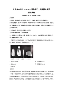 2024~2025学年甘肃省定西市高三上学期期末考试历史试卷（解析版）