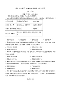 湖南省长沙市雅礼中学2024-2025学年高二上学期期末考试历史试题（Word版附解析）