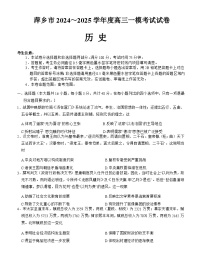 江西省萍乡市2024-2025学年高三下学期一模考试历史试题（Word版附解析）