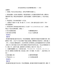 2025届广东省河源市高三毕业班调研模拟测试（一）历史试题（解析版）