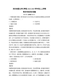 2024-2025学年四川省眉山市仁寿县高二上学期期末考试历史试卷（解析版）