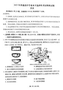 衡水金卷先享调研2025年高三普通高等学校招生全国统一考试模拟试题（一）历史