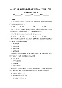 2025届广东省深圳市建文教育集团两学部高三下学期2月第一次模拟考试历史试题（附答案解析）