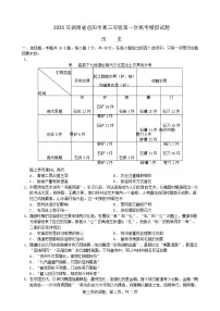 2025届湖南省岳阳市高三下学期第一次高考模拟历史试题