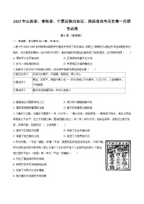 2025年山西省、青海省、宁夏回族自治区、陕西省高考历史第一次联考试卷