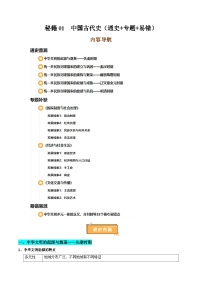 秘籍01 中国古代史核心考点速查速记（通史 专题 易错）-2025年高考历史冲刺抢押秘籍专题讲练（山东专用）