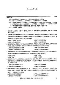 九师联盟2025届高三下学期3月质量检测历史试题（PDF版附解析）
