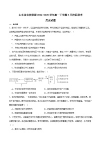 山东省名校联盟2024-2025学年高一下学期3月校际联考历史试卷（Word版附答案）