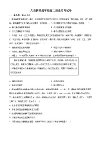 安徽省六安市独山中学2024-2025学年高二下学期3月月考历史试题（原卷版+解析版）