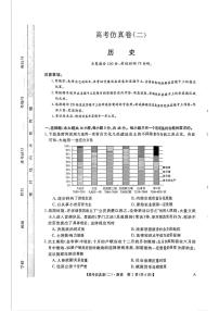 2025年普通高中学业水平选择性考试高考模拟仿真卷（二）-历史试题+答案
