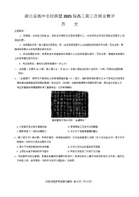湖北省高中名校联盟2024-2025学年高三下学期2月第三次联合测评历史试题 含解析