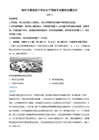 山东省临沂市2025届高三下学期2月学业水平等级考试模拟（一模）历史试卷（Word版附解析）