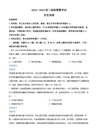 河北省省级联考2024-2025学年高三下学期3月模拟预测历史试卷（Word版附解析）