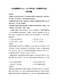 山东省聊城市2023—2024学年高二下学期期中考试  历史试卷（解析版）