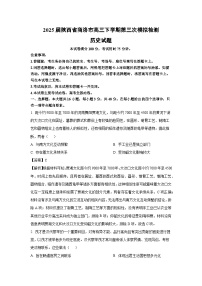 2025届陕西省商洛市高三下学期第三次模拟检测历史试卷（解析版）