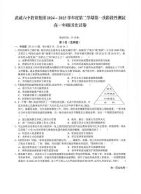 甘肃省武威第六中学教育集团2024—2025学年度高一下学期第一次阶段性测试历史试题（含答案）