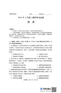 湖南省“长望浏宁”四县联考2025届高三下学期3月调研考试历史试卷（含答案）