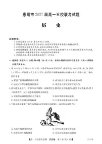 广东省惠州市五校2024-2025学年高一下学期4月联考历史试卷（PDF版附解析）