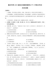 重庆市高2025届拔尖强基联盟高三（下）3月联合诊断性考试 历史试卷（含答案）