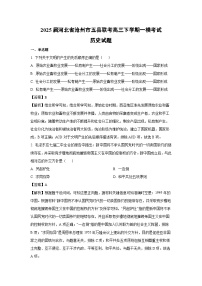 2025届河北省沧州市五县联考高三下学期一模考试历史试卷（解析版）