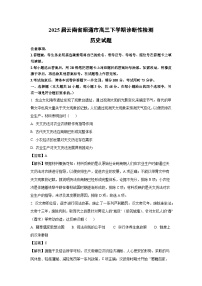 2025届云南省昭通市高三下学期诊断性检测历史试卷（解析版）
