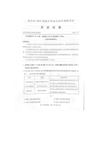2025年武汉市高三四月调研考试历史试卷含答案
