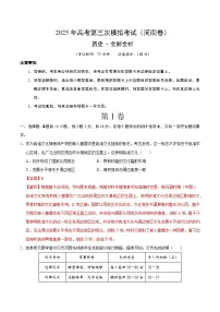 2025年高考第三次模拟考试卷：历史（河南卷）（解析版）