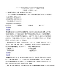 安徽省临泉田家炳实验中学（临泉县教师进修学校）2024-2025学年高二下学期期中教学质量检测历史试题（解析版）