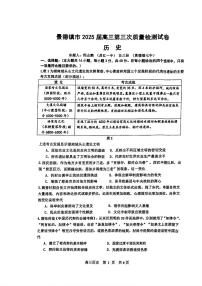 2025年景德镇高考三模历史试题及答案