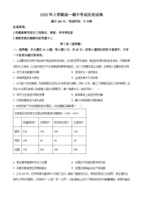 湖南省涟源市第二中学2024-2025学年高一下学期期中考试历史试题