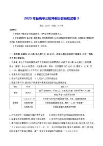 2025年新高考三轮冲刺历史模拟试卷3（含答案解析）