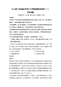 2025届广东省湛江市高三下学期普通高考测试（一）历史试卷（解析版）