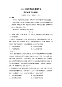 2025年高考第三次模拟考试（山东卷）历史试卷（解析版）