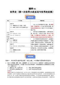 备战2025年高考历史抢押秘籍(江苏专用)猜押06世界史(第一次世界大战至当今世界的发展)·选择题(学生版+解析)练习