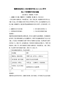 福建省仙游县6所乡镇高中校2023-2024学年高二下学期期中历史试卷（解析版）