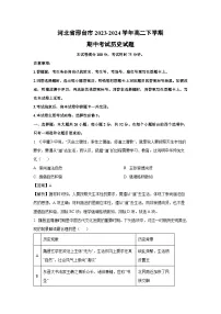河北省邢台市2023-2024学年高二下学期期中考试历史试卷（解析版）