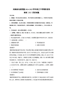 河南省名校联盟2024-2025学年高三下学期阶段性测试（六）历史试卷（解析版）