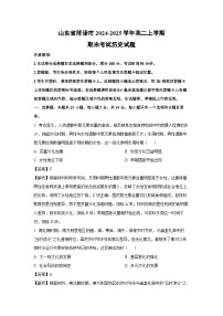 山东省菏泽市2024-2025学年高二上学期期末考试 历史试卷（解析版）