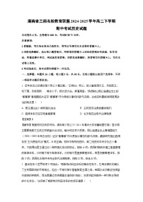 湖南省三湘名校教育联盟2024-2025学年高二下学期期中考试历史试题（解析版）