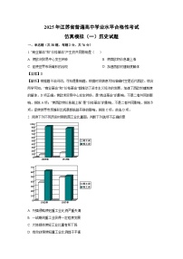 2025年江苏省普通高中学业水平合格性考试仿真模拟（一）历史试题（解析版）