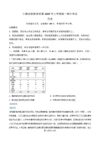 湖南省衡阳市三湘名校教育联盟2024-2025学年高一上学期期中考试历史试题 含解析