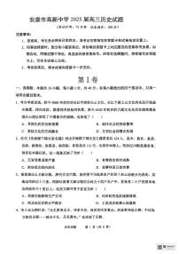 2025届陕西省安康市高新中学高三下学期模拟预测历史试题（高考模拟）