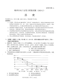 广东省梅州市2023-2024学年高三下学期总复习质检试题（一模）历史试卷（含答案）