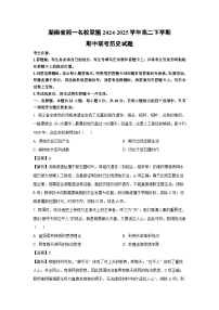 湖南省湘一名校联盟2024-2025学年高二下学期期中联考历史试卷（解析版）