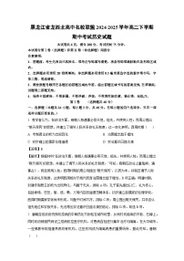 黑龙江省龙西北高中名校联盟2024-2025学年高二下学期期中考试历史试题（解析版）