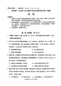 2025届云南省红河哈尼族彝族自治州、文山壮族苗族自治州高三下学期第四次复习统一检测历史试卷（高考模拟）