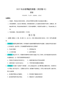 2025年高考押题预测卷：历史（河南卷02）（考试版）