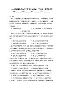 2025届新疆维吾尔自治区喀什地区高三下学期三模历史试题(无答案)